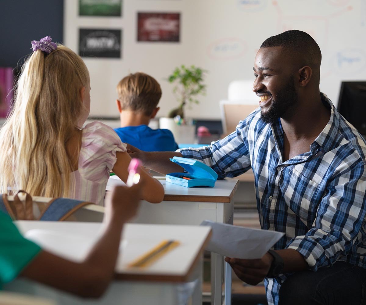 Teacher in a classroom 