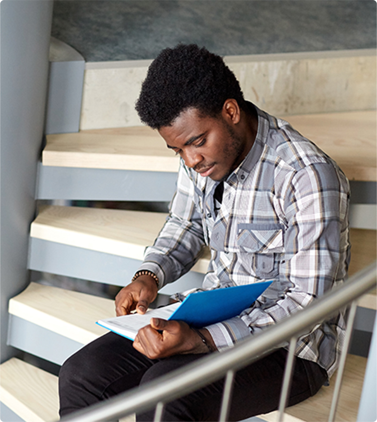 Student reading