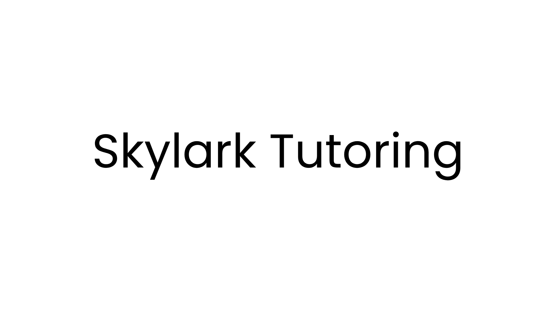 Skylark Tutoring Logo
